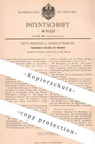 original Patent - Otto Keissner , Berlin / Charlottenburg , 1896 , Einreiber für Heilmittel | Salbe , Creme | Medizin !