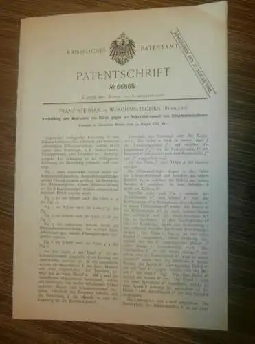 original Patent - Franz Stephan in Werchniatschka / Russland , 14.08.1891 , Maschine für Rüben , Zuckerfabrik , Zucker !