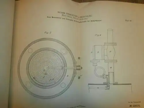 original Patent -  Mosiek Finkelstein in Mizdzyrzec / Meseritz b. Radin /  Polen , 5.02.1889 , Dampfmaschine Międzyrzec