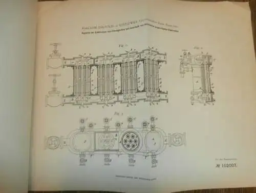 original Patent -  Joachim Sirotkin in Kiselewka / Ukraine , 19.04.1898 , Elektrolyse , Soda , Russland  !!!