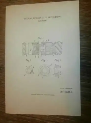 original Patent -  Ludwig Riemann in St. Petersburg / Russland , 24.03.1900 , Seilverbinder , Seil , Seilerei  !!