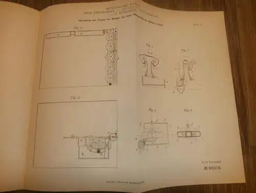 original Patent - M. Nadiein , Basil Ewdokimoff und Sergius von Baschmakoff in St. Petersburg / Russland , 24.10.1891 !!