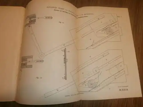 original Patent - Alexander Issaeff und Wassily Popoff in St. Petersburg / Russland , 18.06.1884 , Parkett - Maschine !!