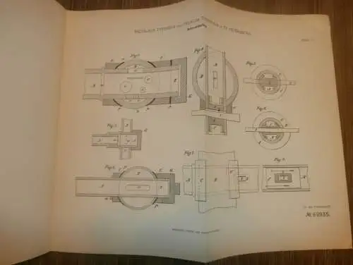 original Patent - Nocolaus Tverskoi und Pelagia Tverskaia in St. Petersburg / Russland , 5.03.1892 , Dampfmaschine !!!