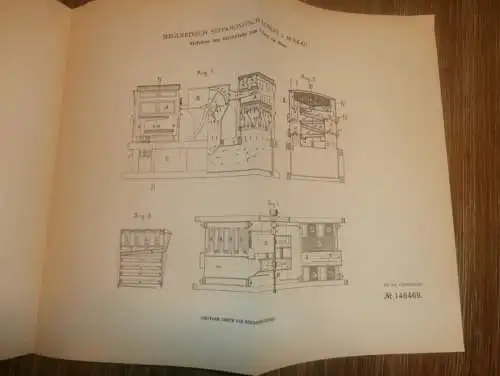 original Patent - Meguerdisch Lomoff in Moskau / Russland , 3.02.1903 , Putzen von Gries !!