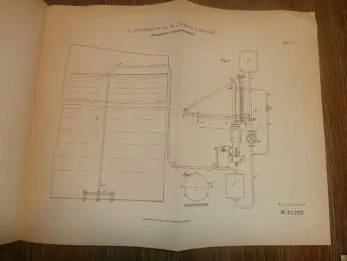 original Patent - N.J. Sacharow und W. Carnatz in Moskau , 30.03.1893 , pneumatischer Flüssigkeitsmesser !!
