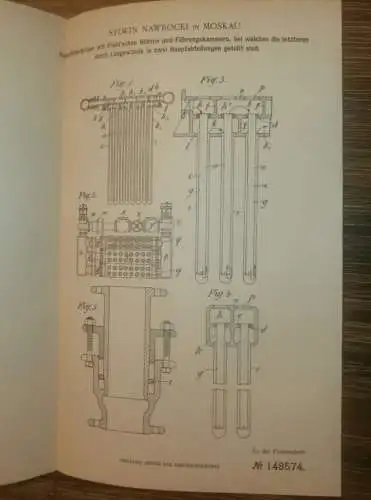 original Patent - Sylwin Nawrocki in Moskau , 18.04.1902 , Dampfüberhitzer , Dampfmaschine !!