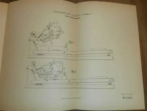 original Patent - Leopold Eduard Stürzwage in Moskau , 1.03.1887 , Mechanik für Flügel , Klavier , Musik , Piano !!