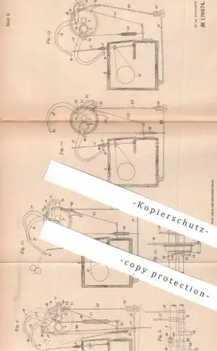 original Patent - Albert Emil Heipt , Forst | 1905 | Gegenwinderbelastung für Selbstspinner , Selfaktoren | Spinnrad
