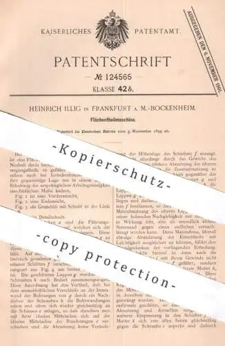 original Patent - Heinrich Illig , Frankfurt / Main / Bockenheim , 1899 , Flächenteilmaschine | Flächen teilen !