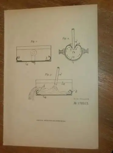 original Patent - Hermann Linze in Moskau / Russland , 4.06.1905 , Flüssigkeitsmesser !!!