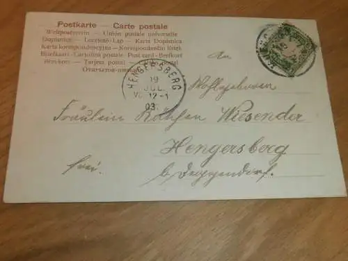 alte AK - Heidelberg , 1903 , Hengersberg  , Ansichtskarte !