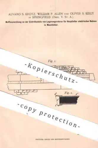 original Patent - Alvaro S. Krotz, William P. Allen | Oliver S. Kelly , Springfield , Ohio , USA | 1897 | elektr. Bahn