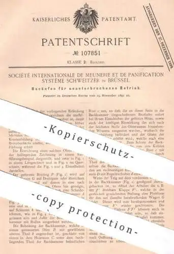 original Patent - Société Internationale de Meunerie et de Panification Système Schweitzer , Brüssel Belgien | Backofen