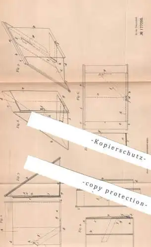 original Patent - Ferd. Ashelm , Berlin , 1905 , klappbarer Zeichenständer | Staffelei , Stativ , Zeichnen , Malerei !!