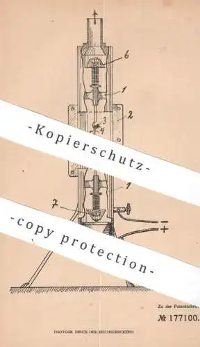 original Patent - Wihelm Dickel | Franz Paland , Berlin | 1906 | Meldung explosibler Gasgemische | Gas Bergwerk Bergbau