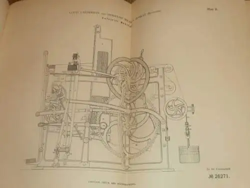 original Patent - Louis Laeserson und Hermann Wilke in Moskau / Russland , 9.09.1883 , Webstuhl , Weberei , Weber !!!