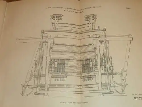 original Patent - Louis Laeserson und Hermann Wilke in Moskau / Russland , 9.09.1883 , Webstuhl , Weberei , Weber !!!