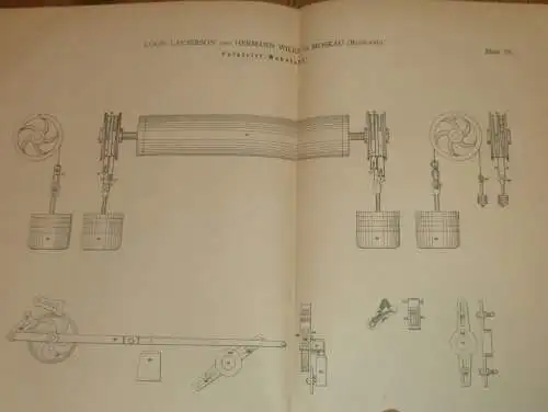 original Patent - Louis Laeserson und Hermann Wilke in Moskau / Russland , 9.09.1883 , Webstuhl , Weberei , Weber !!!