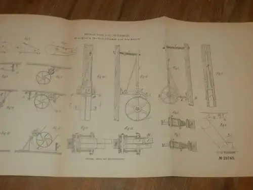 original Patent - Nicolai Yagn in St. Petersburg / Russland , 6.07.1884 , Druckrolle für Riemen !!