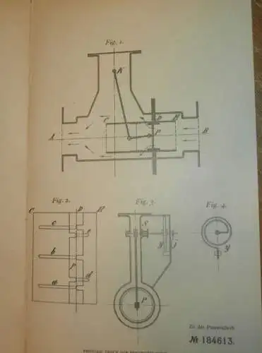 original Patent - Nicolaus Popoff in St. Petersburg / Russland , 10.02.1906 , Geschwindigkeitsanzeiger , Dampfmaschine