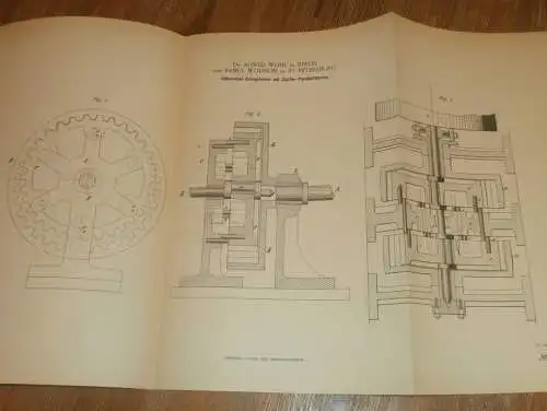 original Patent - Dr. Alfred Wohl in Berlin und Samul Wolfson in St. Petersburg / Russland , 28.08.1887 , Zahngetriebe !