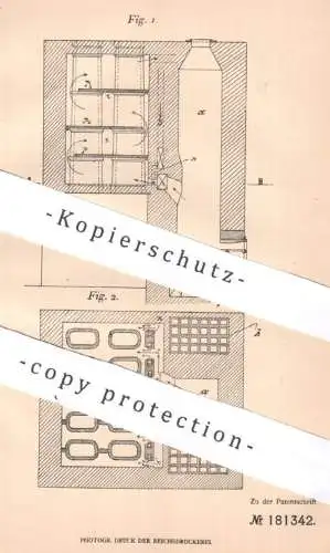 original Patent - Deutsche Continental Gas Ges. | Dr. Julius Bueb , Dessau , 1905 , Beheizung f. Gaserzeugungsofen | Gas