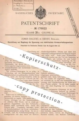 original Patent - James Dalziel , Derby , England , 1904 , elektr. Stromverteilungsnetz | Strom , Stromnetz , Elektriker