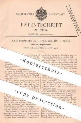 original Patent - Josef Neumayer , Ludwig Hessling , Bonn | Zitter mit Zungenstimmen | Musikinstrument Musik , Harmonium