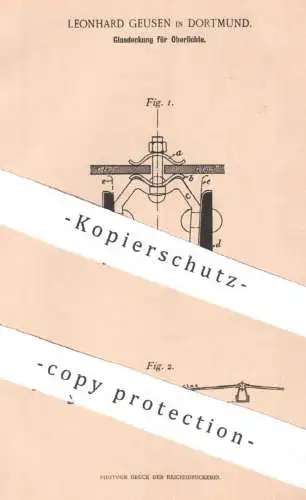 original Patent - Leonhard Geusen , Dortmund , 1900 , Glasdeckung für Oberlichte | Fenster , Oberlicht , Fensterbauer