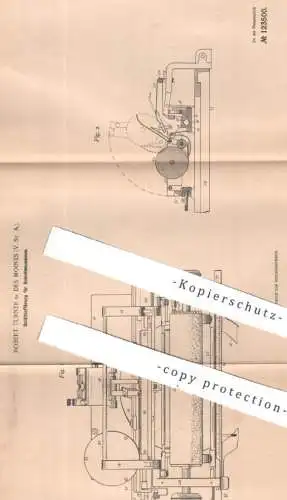 original Patent - Robert Turner , Des Moines , USA , 1898 , Schlittenführung für Schreibmaschinen | Schreibmaschine