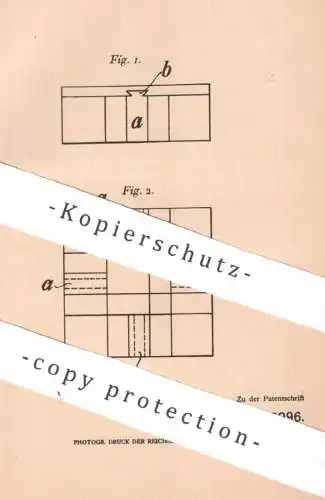 original Patent - Albert Weinitz , Flensburg , 1905 , Befestigung von Druckplatten | Druck , Buchdruck , Druckerei