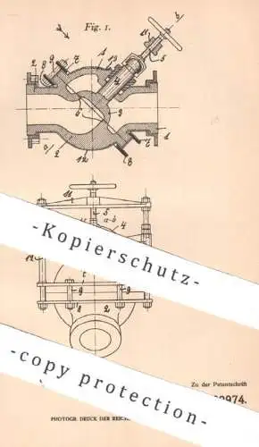 original Patent - Carl Ruppel , Höchst / Main , 1906 , Niederschraubventil | Ventil , Ventile , Klempner , Wasserleitung