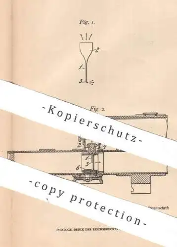 original Patent - Josef Jan Fric , Vinohrady Prag , Böhmen , 1905 , Zielmarke aus Glas | Waffen , Gewehr , Zielfernrohr