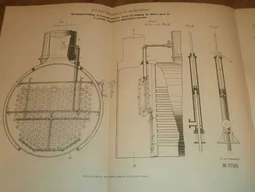 original Patent - Eduard Berger in St. Petersburg , 12.01.1878 , Dampfkessel , Dampfmaschine , Russland !!