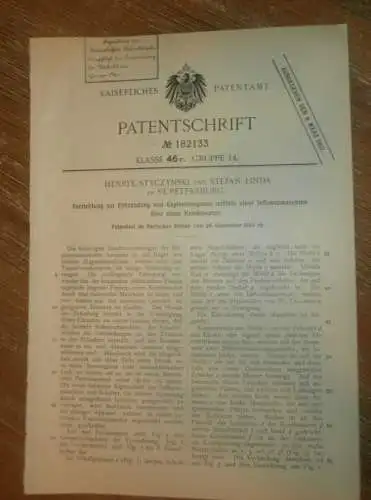 original Patent - Henryk Styczynski und Stefan Linda in St. Petersburg ,  26.09.1903 , Influenzmaschine , Russland !!