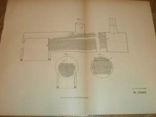 original Patent - Sergius Smirnoff und Nicolai Maiewsky in St. Petersburg , 29.03.1904 , Kessel für Lokomotive Russland