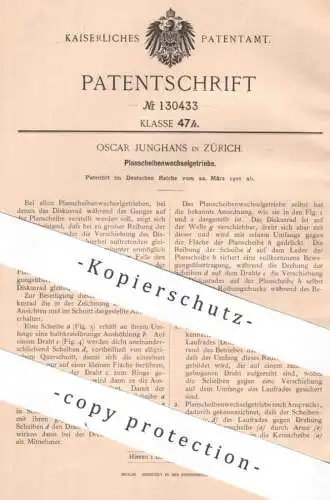 original Patent - Oscar Junghans , Zürich Schweiz | 1901 | Planscheibenwechselgetriebe | Getriebe | Oldtimer Automobile