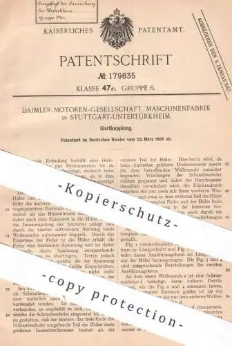 original Patent - Daimler Motoren Ges. Maschinenfabrik Stuttgart | 1906 | Gleitkupplung | Kupplung | Oldtimer Automobile