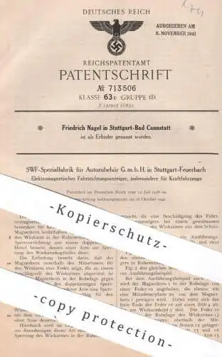 original Patent - SWF Spezialfabrik Autozubehör GmbH Stuttgart | 1938 | Friedrich Nagel | Fahrtrichtungsanzeiger | Kfz