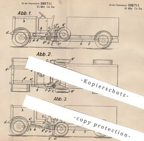 original Patent - Fried. Krupp AG Essen | 1932 | Motorfahrzeug | Motor , Vorderradantrieb , Oldtimer , Automobile , Kfz