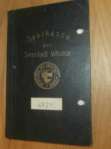 altes Sparbuch Wismar ,1941 - 1944 , Ilse Koog in Züsow z.Zt. Ludwigslust i. Mecklenburg , Sparkasse , Bank !!!