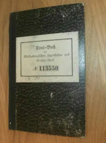 altes Sparbuch Schwerin ,1905 - 1922 ,  Ilse Hinrichs in Ludwigslust i. Mecklenburg , Sparkasse , Bank !!!