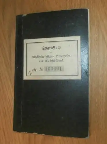 altes Sparbuch Schwerin , 1910 - 1923 , Postschaffner Awe in Ludwigslust i. Mecklenburg , Sparkasse , Bank