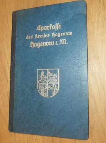 altes Sparbuch Hagenow ,1943 - 1944 , Klaus Lemcke in Hagenow i. Mecklenburg , Sparkasse , Bank !!!