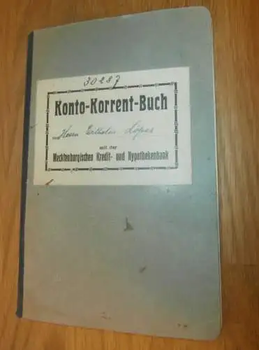 altes Sparbuch Schwerin , 1935 - 1937 , Maurer Wilhelm Löper in Schwerin Lankow i. Mecklenburg , Sparkasse , Bank !!