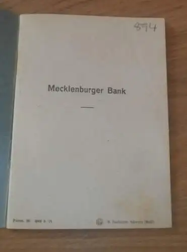 altes Sparbuch Parchim , 1944 - 1945 , Caroline Horn in Parchim i. Mecklenburg , Sparkasse !!