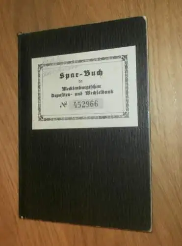altes Sparbuch Goldberg , 1942 - 1947, Emma Suhr geb. Voss in Goldberg i. Mecklenburg , Bartram in Uetersen Sparkasse