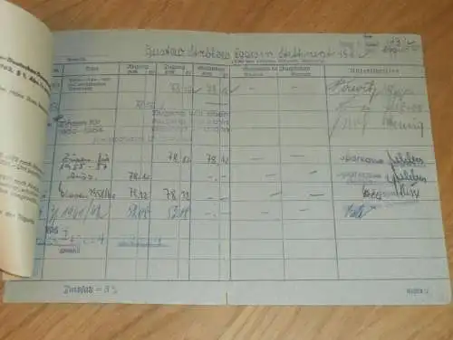 altes Sparbuch Pasewalk , 1952 - 1964 , Gustav Streblow in Eggesin i. Mecklenburg , Sparkasse , Bank !!