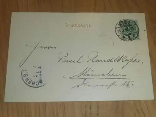 alte AK - Kiel , 1899 , Schloss von der Seeseite , Ansichtskarte !!